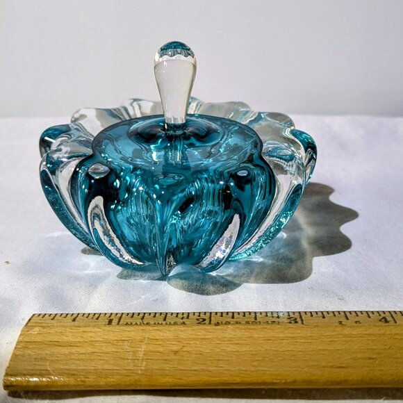 Cobalt Blue Hand Crafted Perfume Bottle, Jonathan Winfisky 1996 - Picture 2 of 4